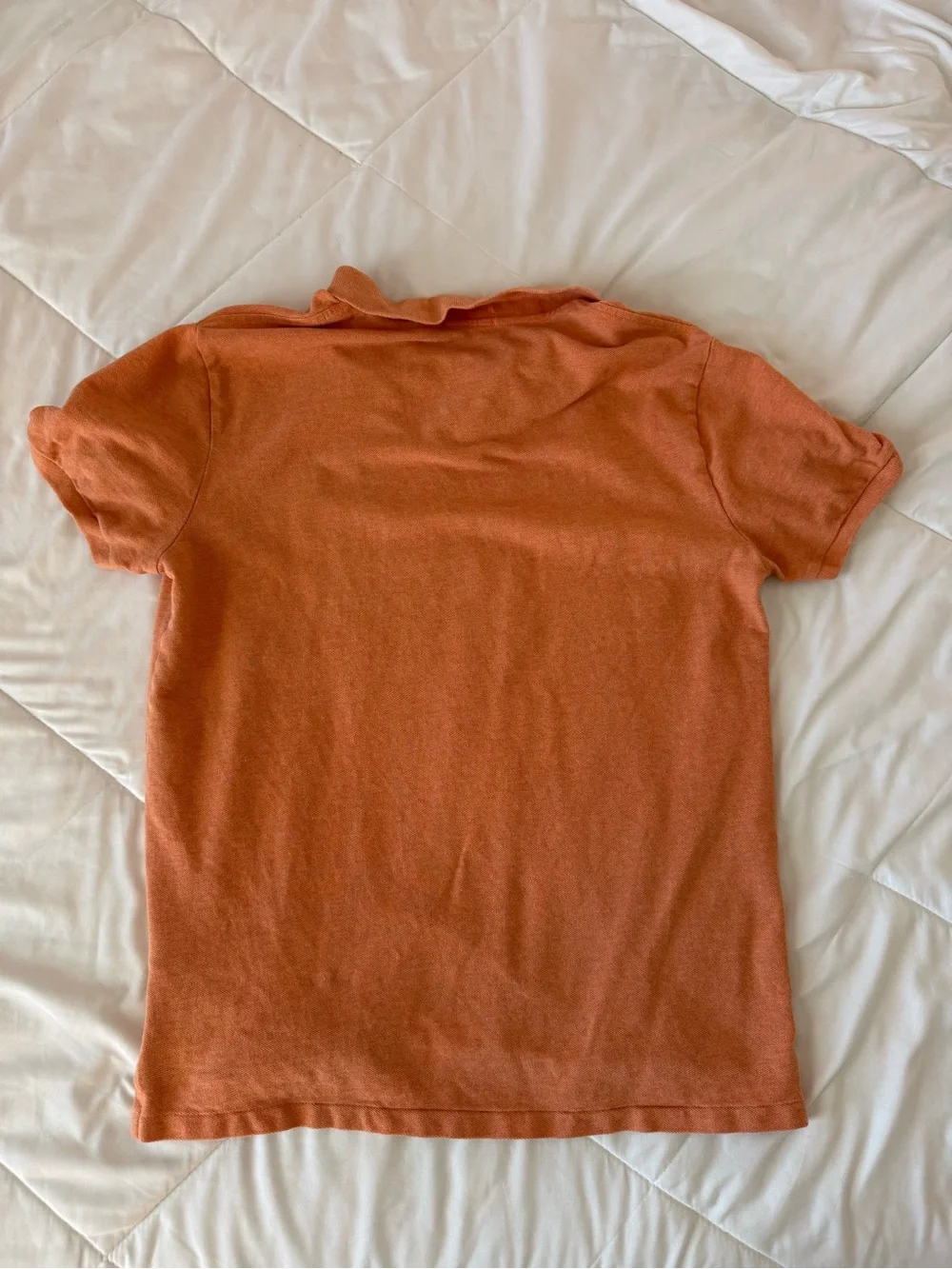 Ralph Lauren Men’s Orange Pique Polo with Navy Pony